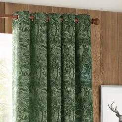 Winter Woods Emerald Eyelet Curtains -Home Decor Shop 30935336