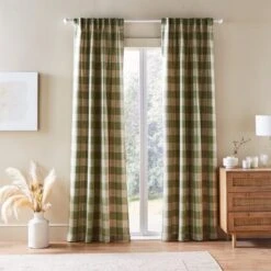 Edited Life Elton Check Unlined Tab Top Curtains -Home Decor Shop 30936853