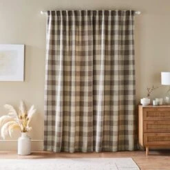 Edited Life Elton Check Unlined Tab Top Curtains -Home Decor Shop 30936861 alt01