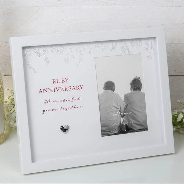 Amore Ruby Wedding Anniversary Photo Frame 2 Amore Ruby Wedding Anniversary Photo Frame - Image 2