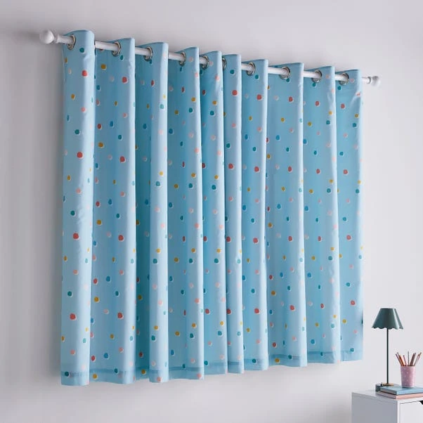 Bold Floral Polka Dot Blackout Eyelet Curtains 3 Bold Floral Polka Dot Blackout Eyelet Curtains - Image 3