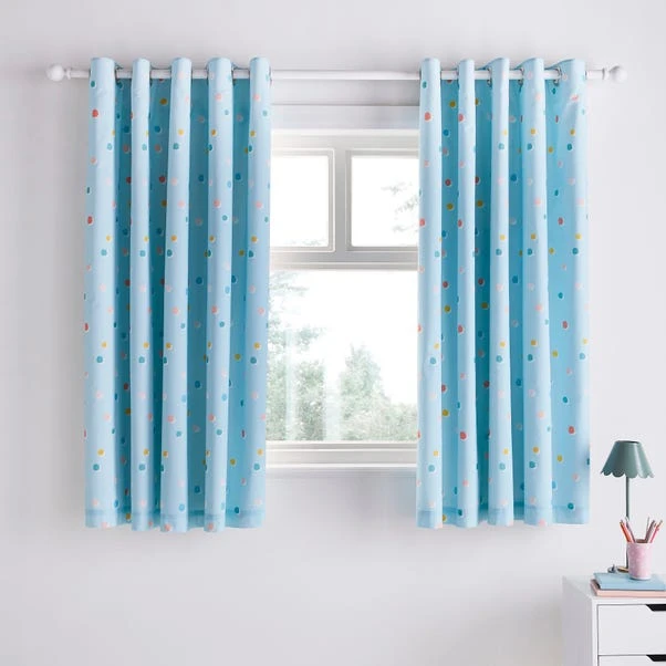 Bold Floral Polka Dot Blackout Eyelet Curtains 4 Bold Floral Polka Dot Blackout Eyelet Curtains - Image 4
