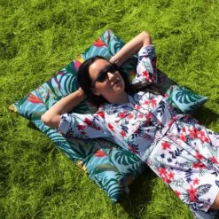 Rucomfy Jungle Birds Printed Square Indoor Outdoor Floor Cushion -Home Decor Shop 30938245 alt02