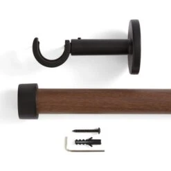 Trinity Wrapped Fixed Metal Eyelet Curtain Pole -Home Decor Shop 30938394 alt02