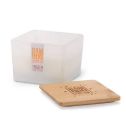 Heart And Home Bamboo Frozen Woodland Walk Centrepiece Candle