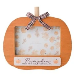 Pumpkin Spice & All Things Nice Shaped Orange Photo Frame