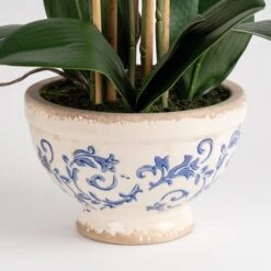 Artificial Real Touch Dark Pink Phalaenopsis Orchid In Ceramic Plant Pot 8 Artificial Real Touch Dark Pink Phalaenopsis Orchid In Ceramic Plant Pot -Home Decor Shop 30958135 alt03
