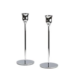 Set Of 2 Silver Candlestick Holders 5 Set Of 2 Silver Candlestick Holders -Home Decor Shop 30958146 alt02
