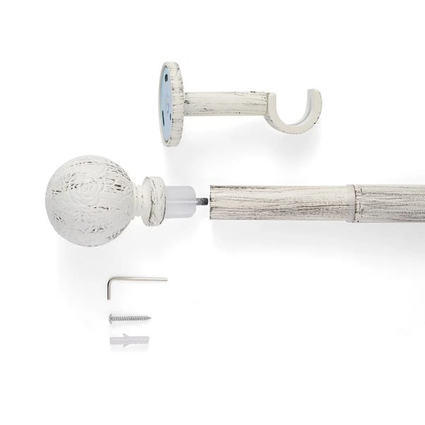 Vintage Floral Extendable Metal Curtain Pole 2 Vintage Floral Extendable Metal Curtain Pole - Image 2