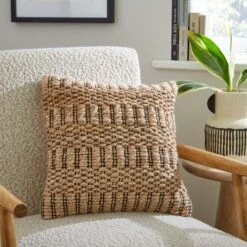 Chunky Jute Natural Square Cushion