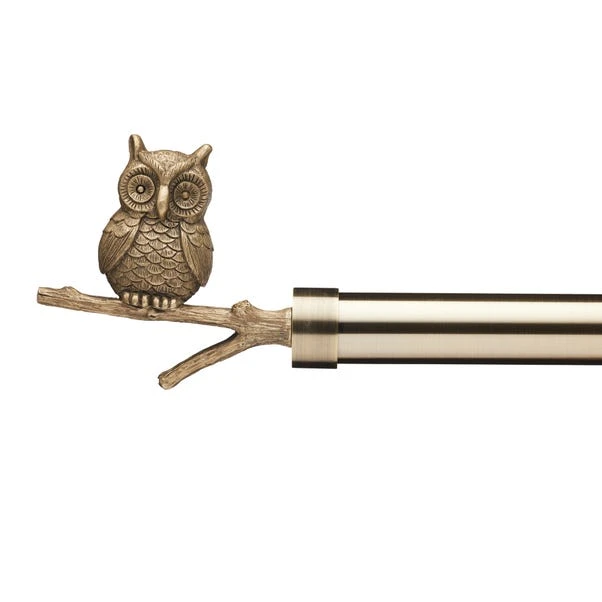 Owl On Branch Extendable Metal Eyelet Curtain Pole 2 Owl On Branch Extendable Metal Eyelet Curtain Pole - Image 2
