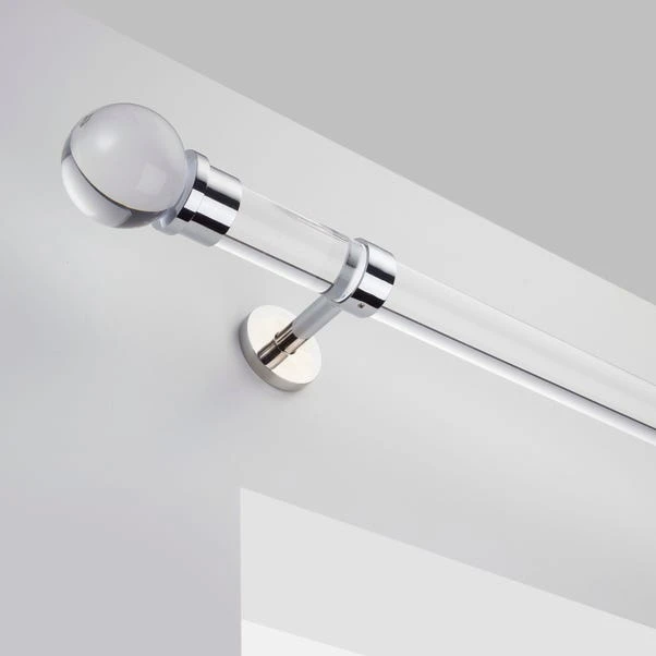 Atlanta Acrylic Curtain Pole With Rings 1 Atlanta Acrylic Curtain Pole With Rings