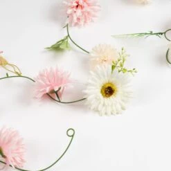 Set Of 6 Artificial Gerbera & Dahlia Droplet Garlands -Home Decor Shop 30975080 alt01