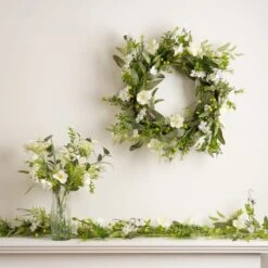 Artificial White Floral Daisy Garland -Home Decor Shop 30975105 alt03