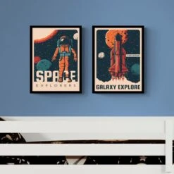Set Of 2 Space Explorers Framed Prints