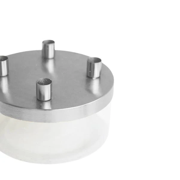 Metal Candlestick Holder With Glass Bowl 7 Metal Candlestick Holder With Glass Bowl - Image 7