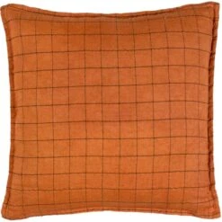 Yard Linen Grid Check Square Cushion Cover -Home Decor Shop 30978740 alt01