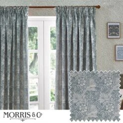 Morris & Co. Marigold Jacquard Pencil Pleat Curtains -Home Decor Shop 30982404 alt07