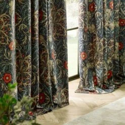 Morris & Co. Seaweed Matte Velvet Pencil Pleat Curtains -Home Decor Shop 30982513 alt06