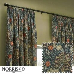 Morris & Co. Seaweed Matte Velvet Pencil Pleat Curtains -Home Decor Shop 30982531 alt07