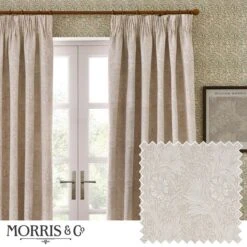 Morris & Co. Marigold Jacquard Pencil Pleat Curtains -Home Decor Shop 30982552 alt07