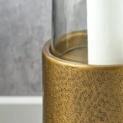 Metal & Glass Pedestal Hurricane Candle Holder -Home Decor Shop 30983111 alt01