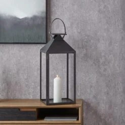 Metal & Glass Lantern -Home Decor Shop 30983114