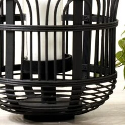 Bamboo And Glass Lantern -Home Decor Shop 30983133 alt01