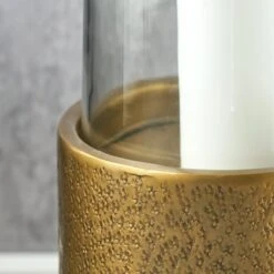 Metal & Glass Pedestal Hurricane Candle Holder -Home Decor Shop 30983144 alt01