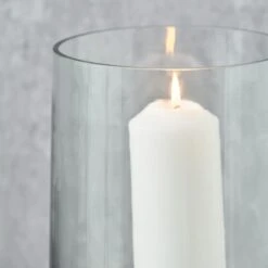 Metal & Glass Pedestal Hurricane Candle Holder -Home Decor Shop 30983144 alt02
