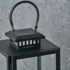 Metal & Glass Rectangular Lantern -Home Decor Shop 30983164 alt01