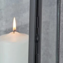 Metal & Glass Rectangular Lantern -Home Decor Shop 30983164 alt03