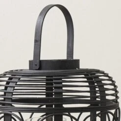 Bamboo And Glass Lantern -Home Decor Shop 30983175 alt02