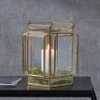 Brass Wide Hexagon Lantern
