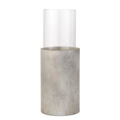 Metal & Glass Pedestal Hurricane Candle Holder -Home Decor Shop 30983201 alt03