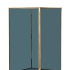 Brass & Smoked Glass Panelled Square Hurricane Candle Holder -Home Decor Shop 30983232 alt02