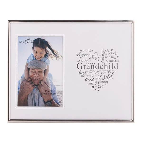 Grandchild Silver Heart Photo Frame 1 Grandchild Silver Heart Photo Frame